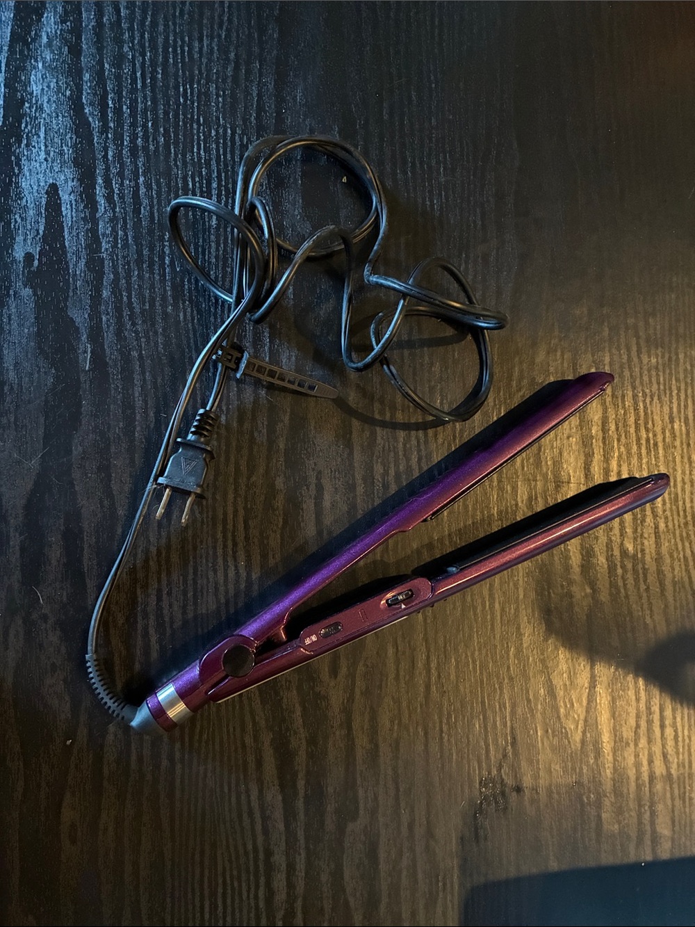 Purple Hair Straightener Flat Iron - Sleek Styling Tool